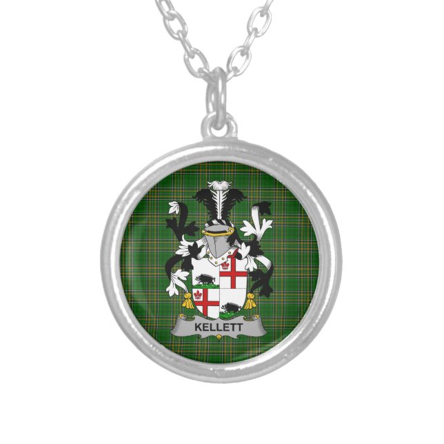 Irish Necklace Kellett Coat of Arms Family Crest (Front)