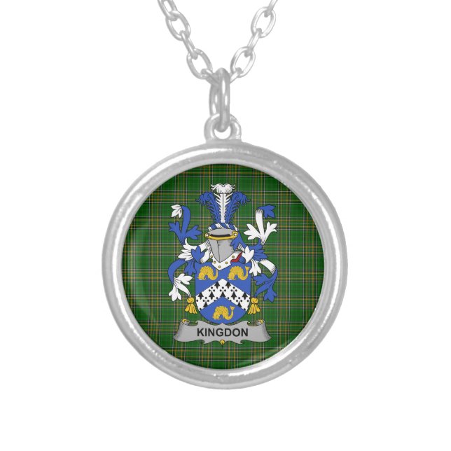 Irish Necklace Kingdon Coat of Arms Family Crest (Front)
