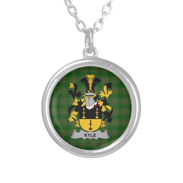 Irish Necklace Kyle Coat of Arms Family Crest (Front)