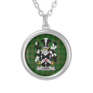 Irish Necklace Lewis Coat of Arms Family Crest