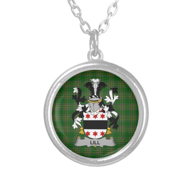Irish Necklace Lill Coat of Arms Family Crest (Front)