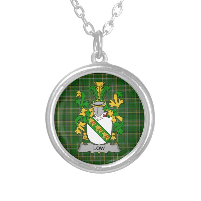 Irish Necklace Low Coat of Arms Family Crest (Front)