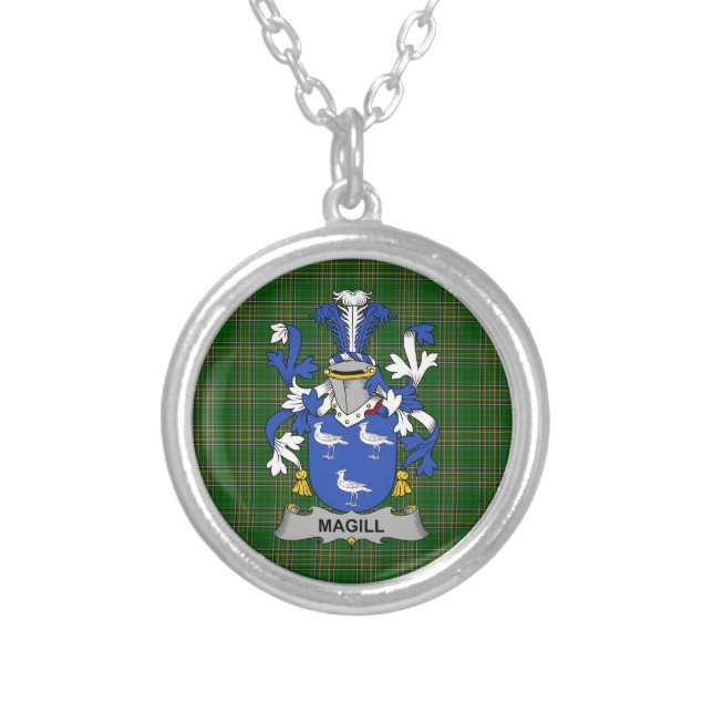 Irish Necklace Magill Coat of Arms Family Crest (Front)