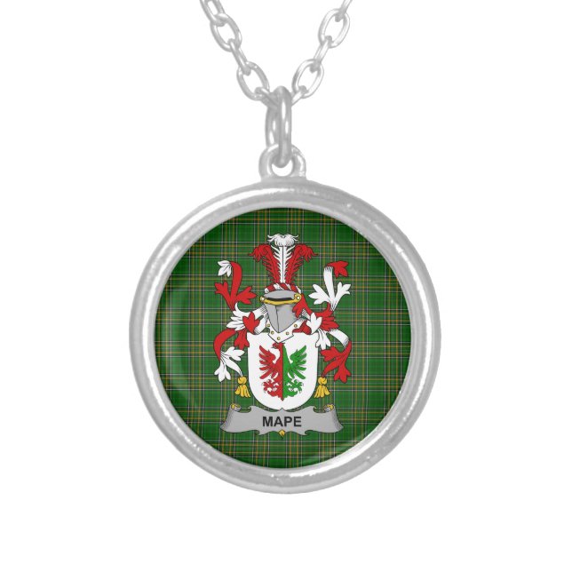 Irish Necklace Mape Coat of Arms Family Crest (Front)