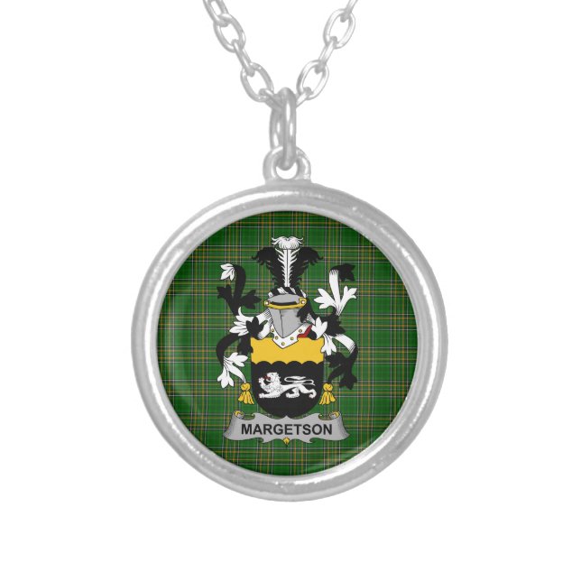 Irish Necklace Margetson Coat of Arms Family Crest (Front)