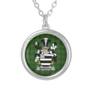 Irish Necklace Marshall Coat of Arms Family Crest