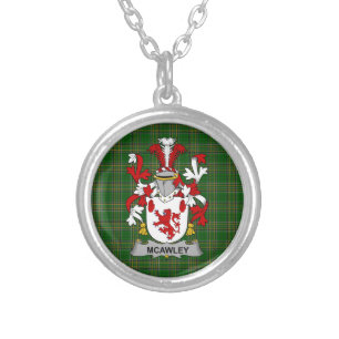 Irish Necklace McAwley or McCawley Coat of Arms Fa