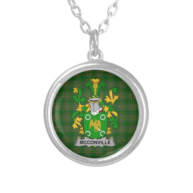 Irish Necklace McConville Coat of Arms Family Cres (Front)