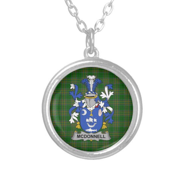 Irish Necklace McDonnell Coat of Arms Family Crest (Front)