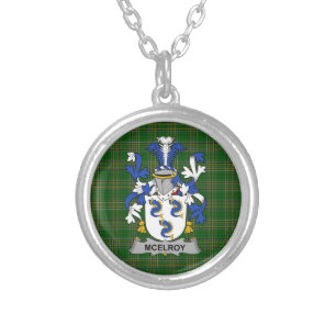 Irish Necklace McElroy or Gilroy Coat of Arms Fami