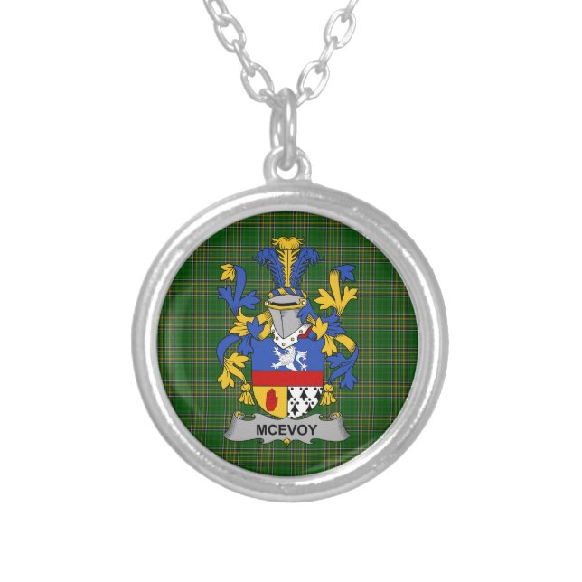Irish Necklace McEvoy or McKelvey Coat of Arms Fam (Front)