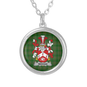 Irish Necklace Meehan or O_Meighan Coat of Arms Fa