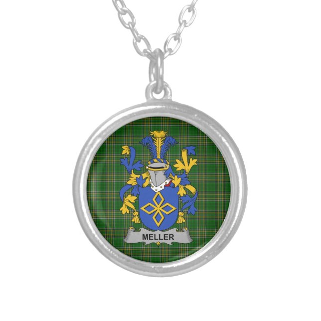Irish Necklace Meller Coat of Arms Family Crest (Front)