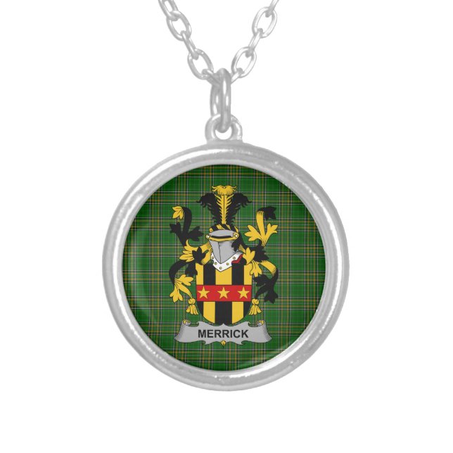 Irish Necklace Merrick or Meyrick Coat of Arms Fam (Front)