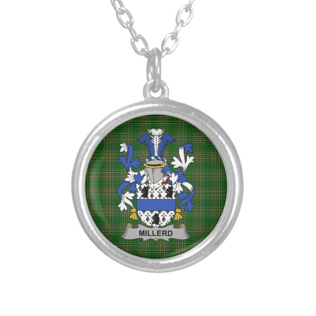 Irish Necklace Millerd Coat of Arms Family Crest (Front)