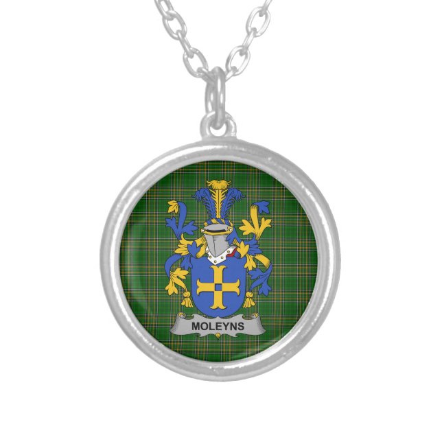 Irish Necklace Moleyns Coat of Arms Family Crest (Front)
