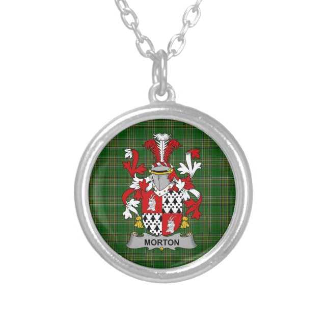 Irish Necklace Morton Coat of Arms Family Crest (Front)