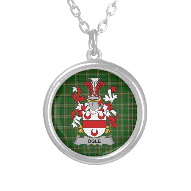 Irish Necklace Ogle Coat of Arms Family Crest (Front)