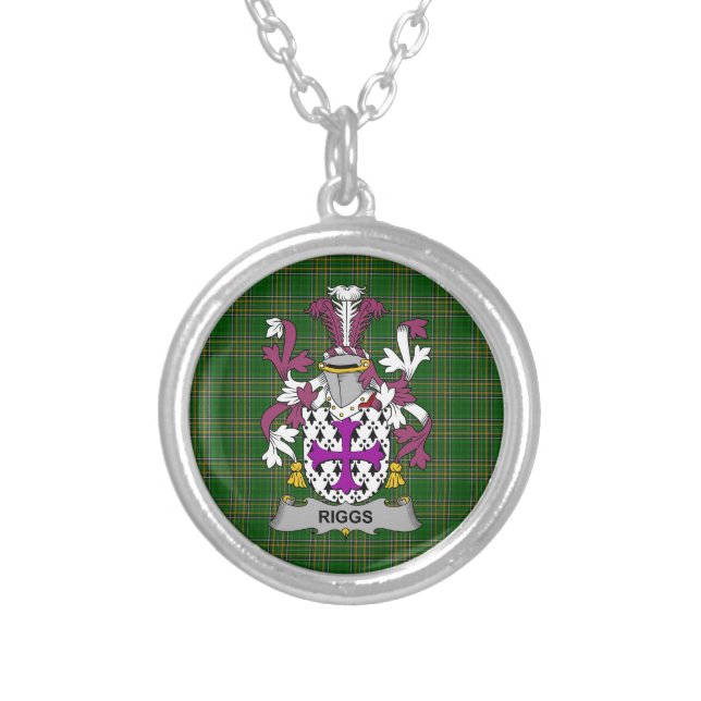 Irish Necklace Riggs Coat of Arms Family Crest (Front)