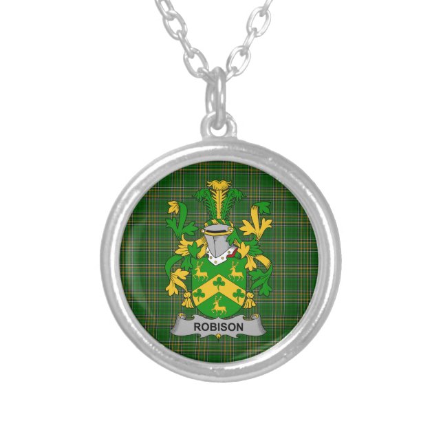 Irish Necklace Robison or Robinson Coat of Arms Fa (Front)