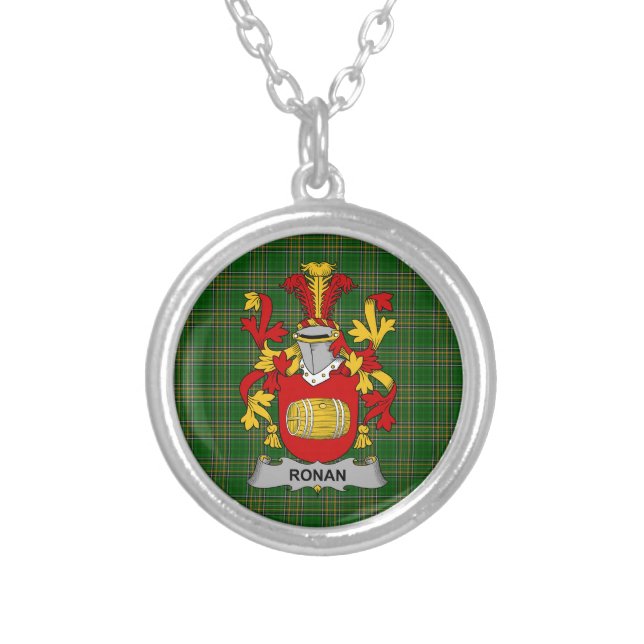 Irish Necklace Ronan or O_Ronan Coat of Arms Famil (Front)