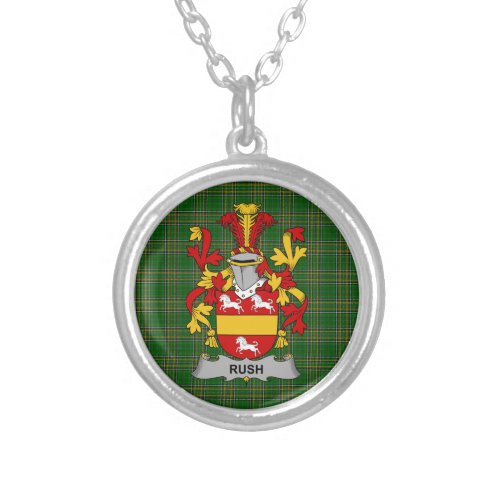 Irish Necklace Rush Coat of Arms Family Crest