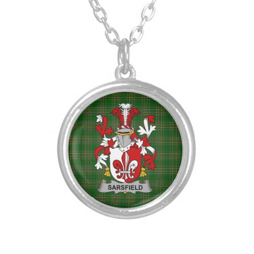 Irish Necklace Sarsfield Coat of Arms Family Crest