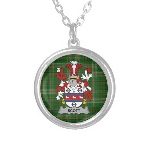 Irish Necklace Scott Coat of Arms Family Crest