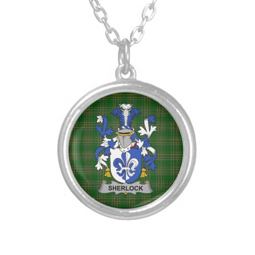 Irish Necklace Sherlock Coat of Arms Family Crest