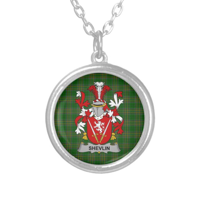 Irish Necklace Shevlin Coat of Arms Family Crest (Front)