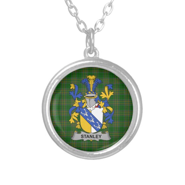 Irish Necklace Stanley Coat of Arms Family Crest (Front)