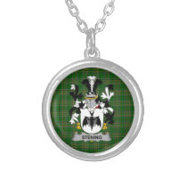 Irish Necklace Stening Coat of Arms Family Crest