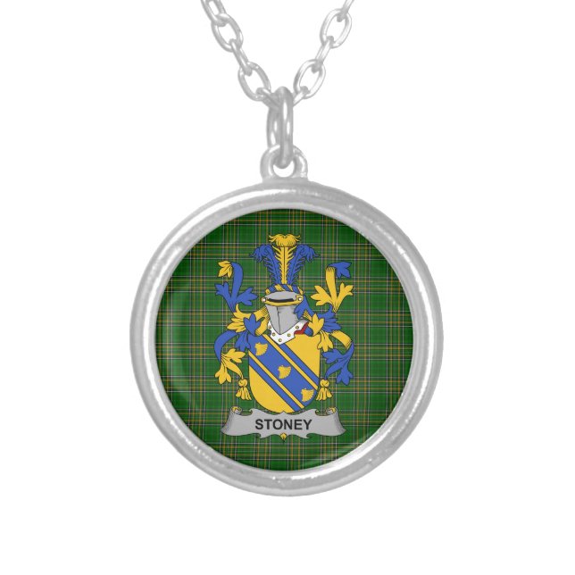 Irish Necklace Stoney Coat of Arms Family Crest (Front)