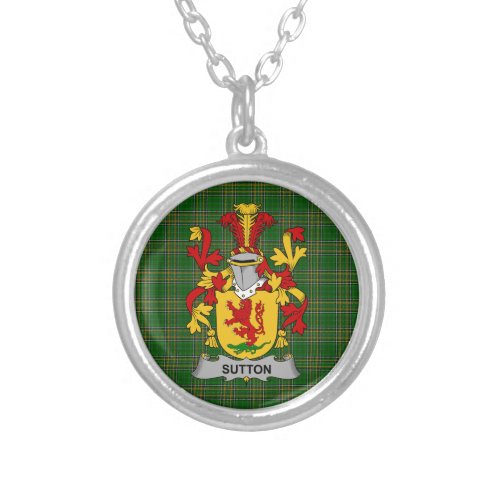 Irish Necklace Sutton Coat of Arms Family Crest
