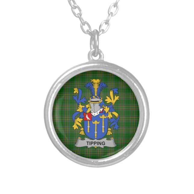 Irish Necklace Tipping Coat of Arms Family Crest (Front)