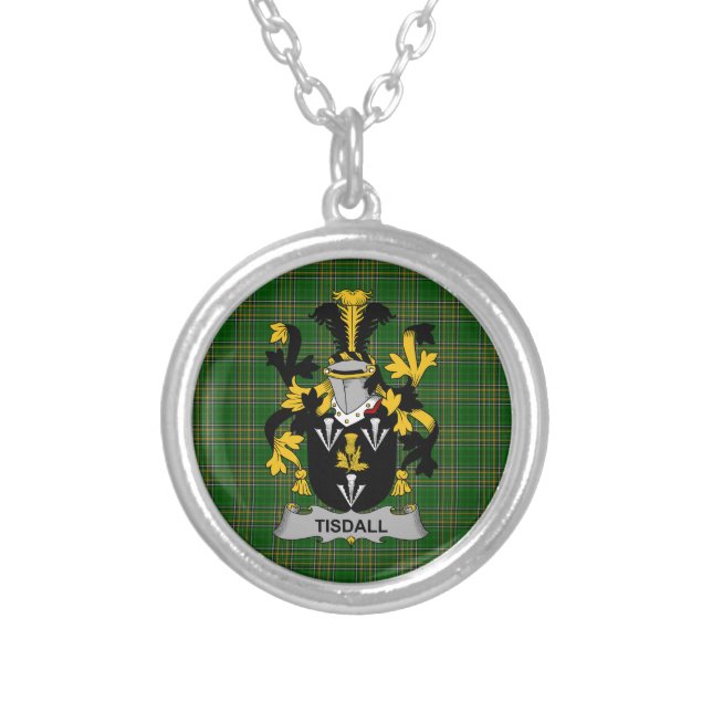 Irish Necklace Tisdall or Tisdale Coat of Arms Fam (Front)