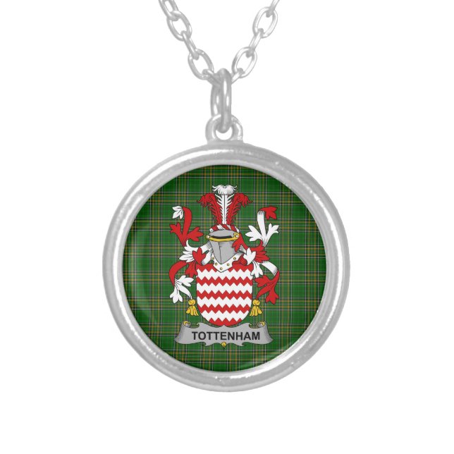 Irish Necklace Tottenham Coat of Arms Family Crest (Front)