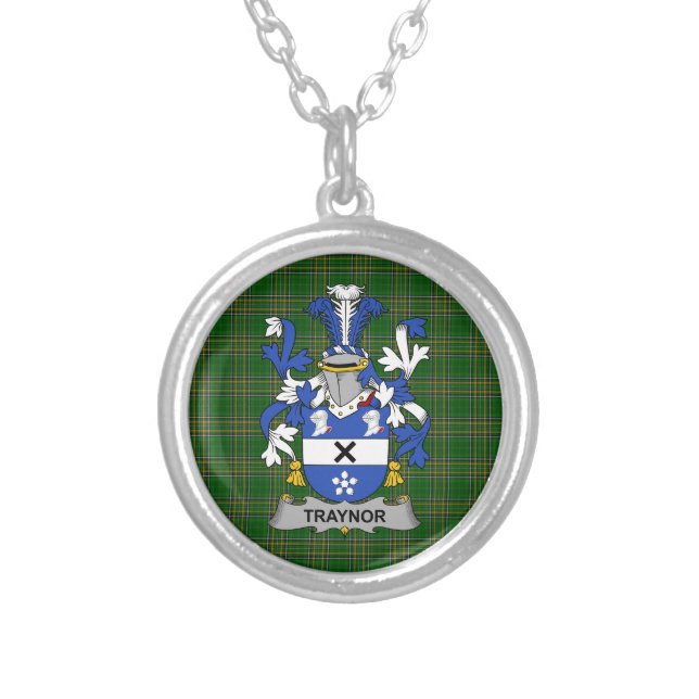 Irish Necklace Traynor or Trainer Coat of Arms Fam (Front)