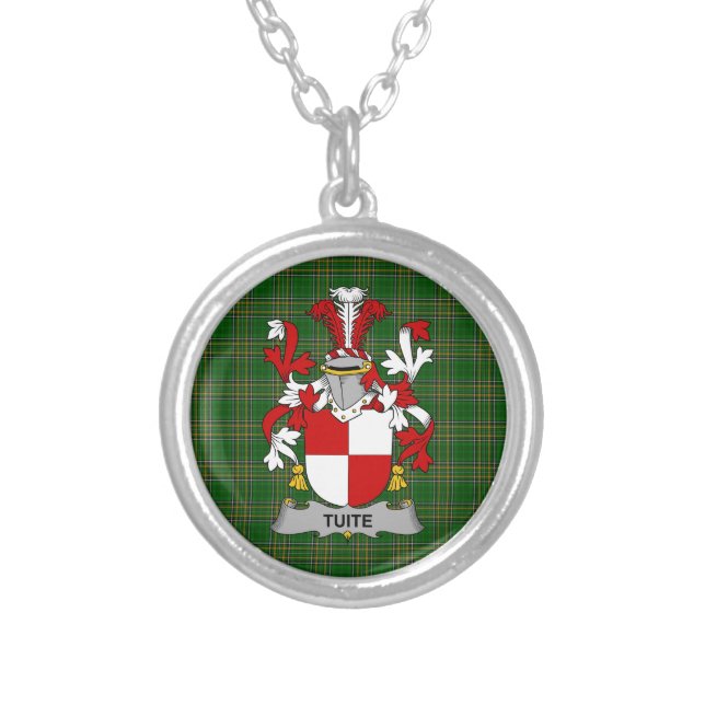 Irish Necklace Tuite Coat of Arms Family Crest (Front)