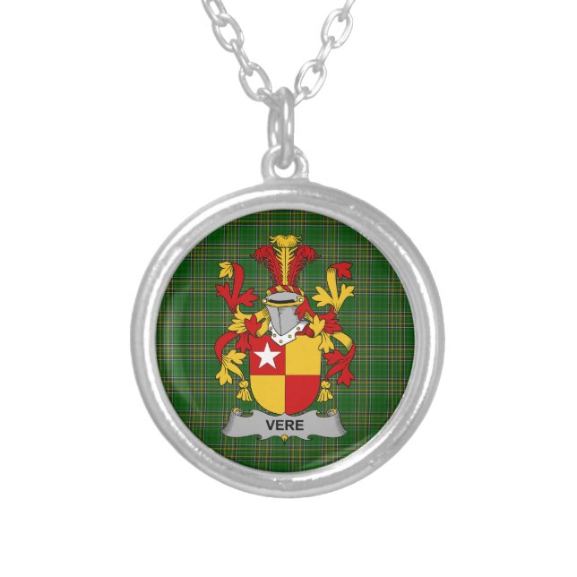 Irish Necklace Vere Coat of Arms Family Crest (Front)