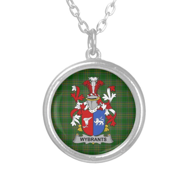 Irish Necklace Wybrants Coat of Arms Family Crest (Front)