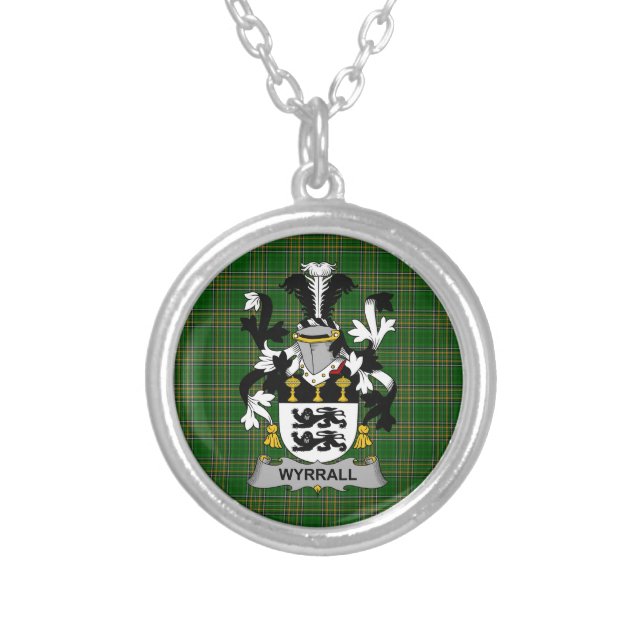 Irish Necklace Wyrrall Coat of Arms Family Crest (Front)