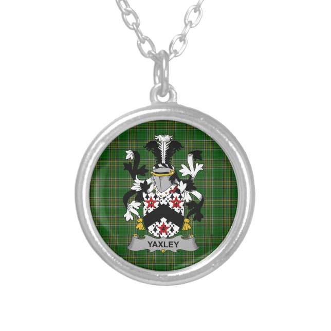 Irish Necklace Yaxley Coat of Arms Family Crest (Front)
