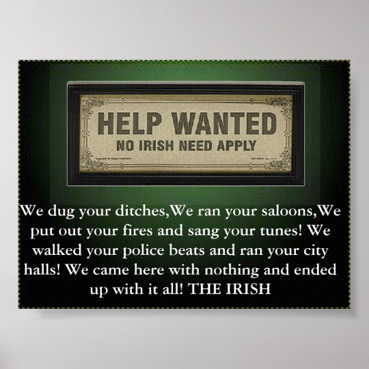 Irish Need Not Apply Poster 