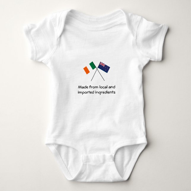 Irish New Zealand Baby Baby Bodysuit (Front)