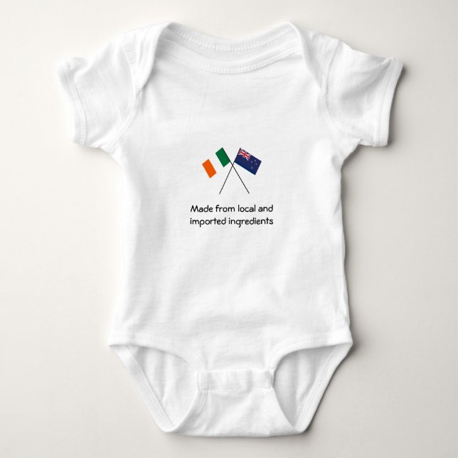 Irish New Zealand Baby Bodysuit (Front)