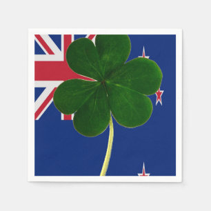 Irish New Zealand Flag Shamrock Clover St. Patrick Napkins