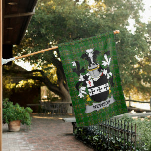  Irish Newsom or Newsam Coat of Arms Family Crest  House Flag