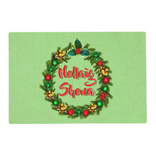 Irish Nollaig Shona Merry Christmas Laminated Placemat