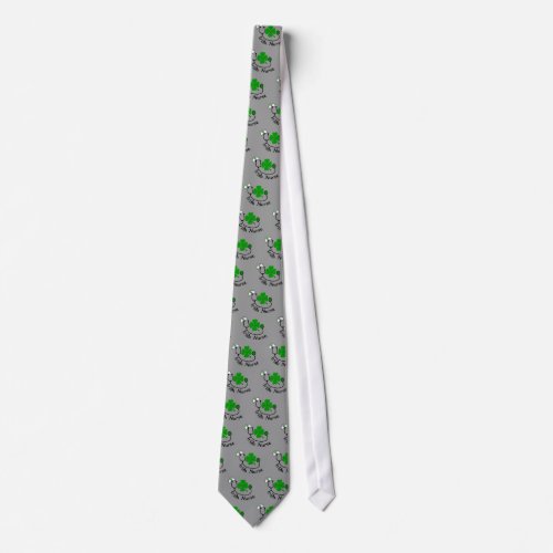 Irish Nurse Gifts Green Clover Design Neck Tie